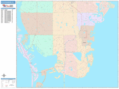 St. Petersburg Digital Map Color Cast Style